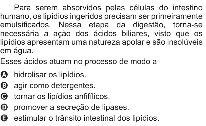 Questão 96 no caderno Azul do ENEM 2018