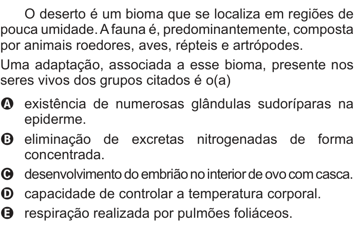 Questão 101 no caderno Azul do ENEM 2018