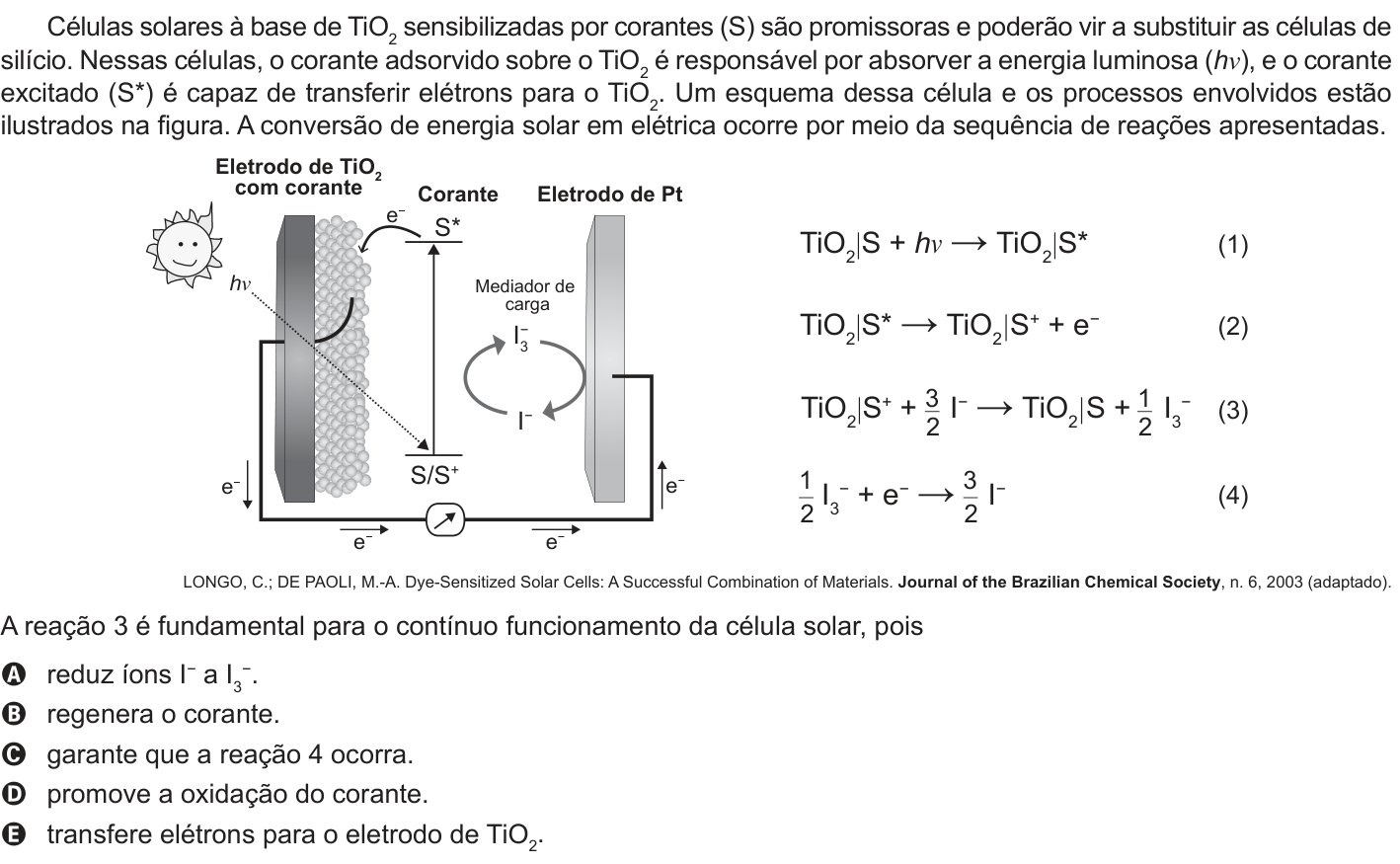 Questão 116 no caderno Azul do ENEM 2018