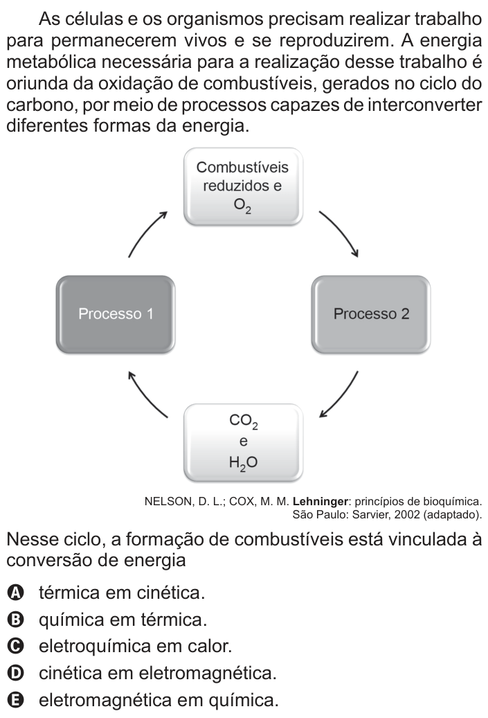 Questão 123 no caderno Azul do ENEM 2018