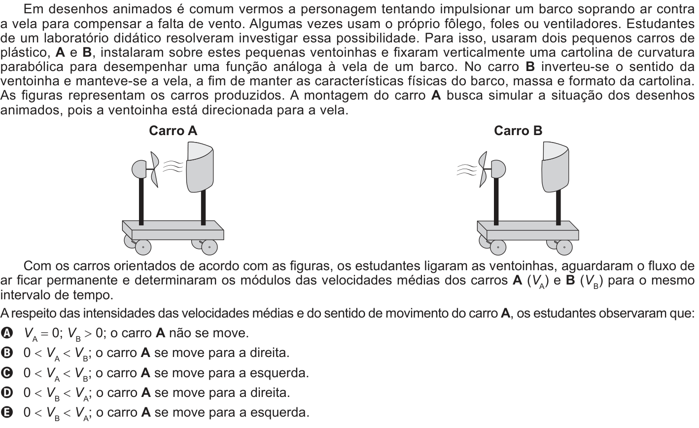 Questão 128 no caderno Azul do ENEM 2018