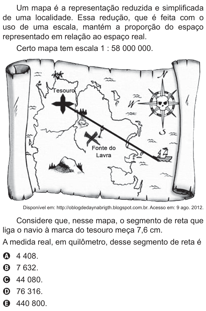 Questão 157 no caderno Azul do ENEM 2018