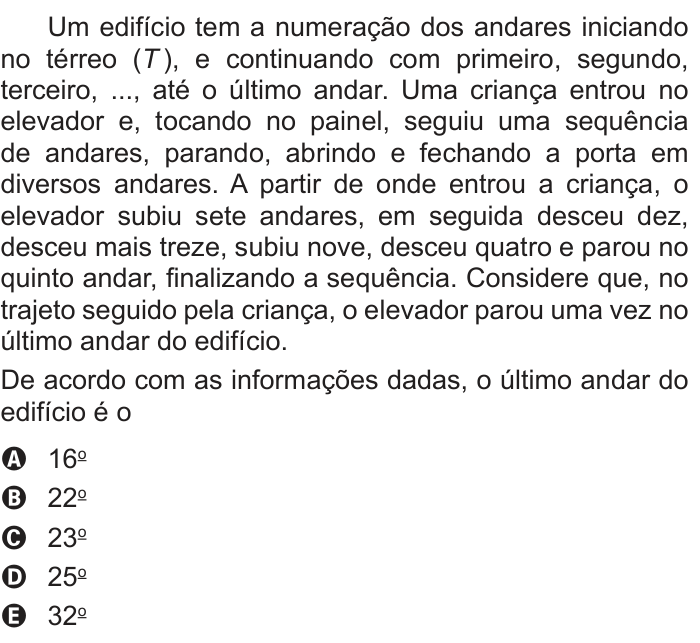 Questão 164 no caderno Azul do ENEM 2018