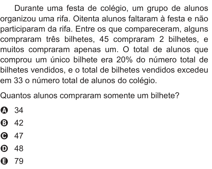 Questão 178 no caderno Azul do ENEM 2018