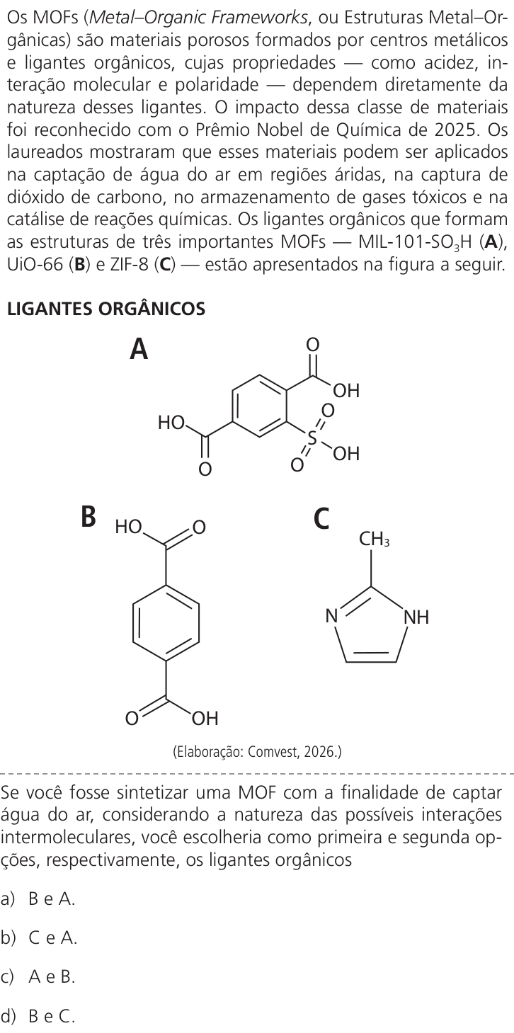 Questão 11 no caderno Q da UNICAMP 2027