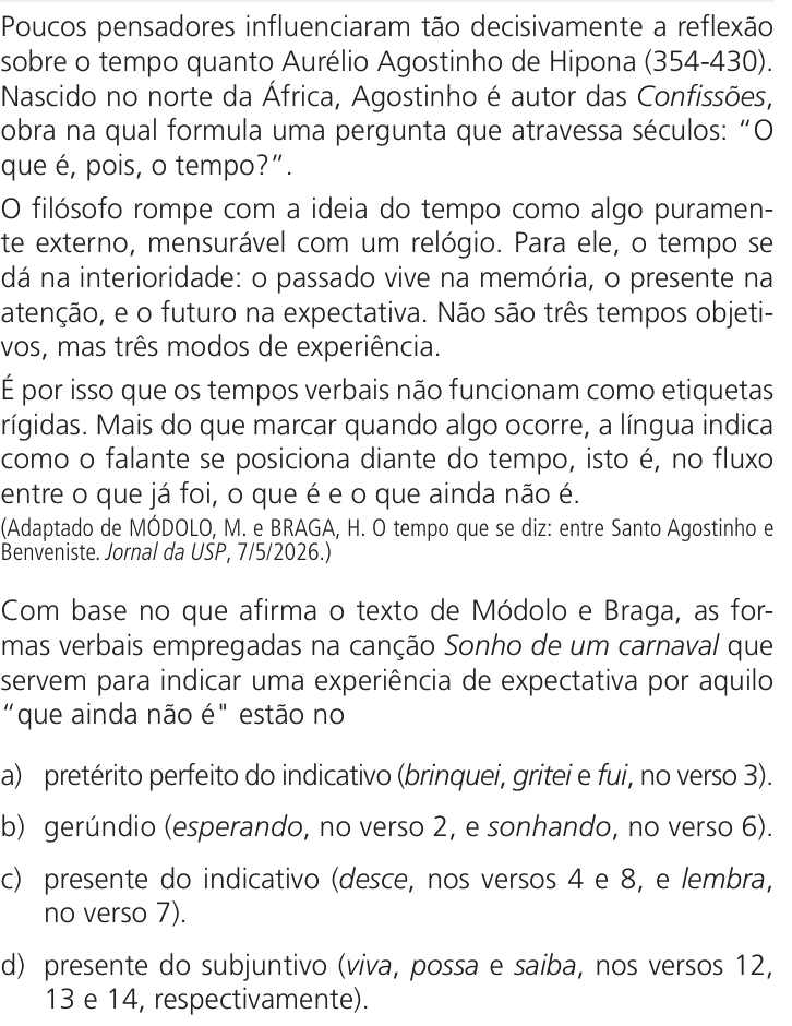 Questão 29 no caderno Q da UNICAMP 2027