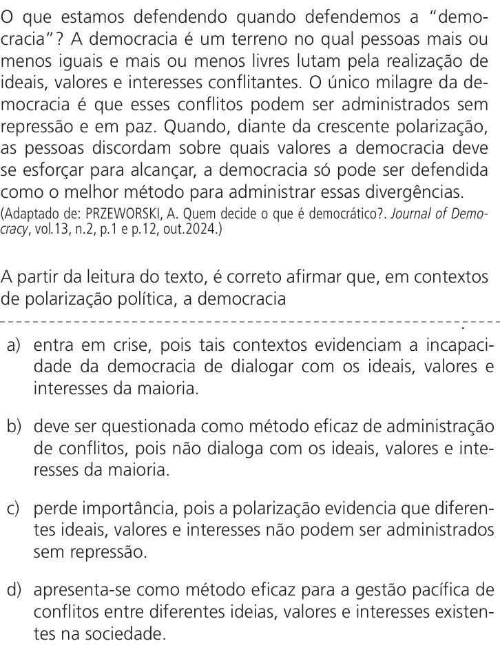 Questão 40 no caderno Q da UNICAMP 2027