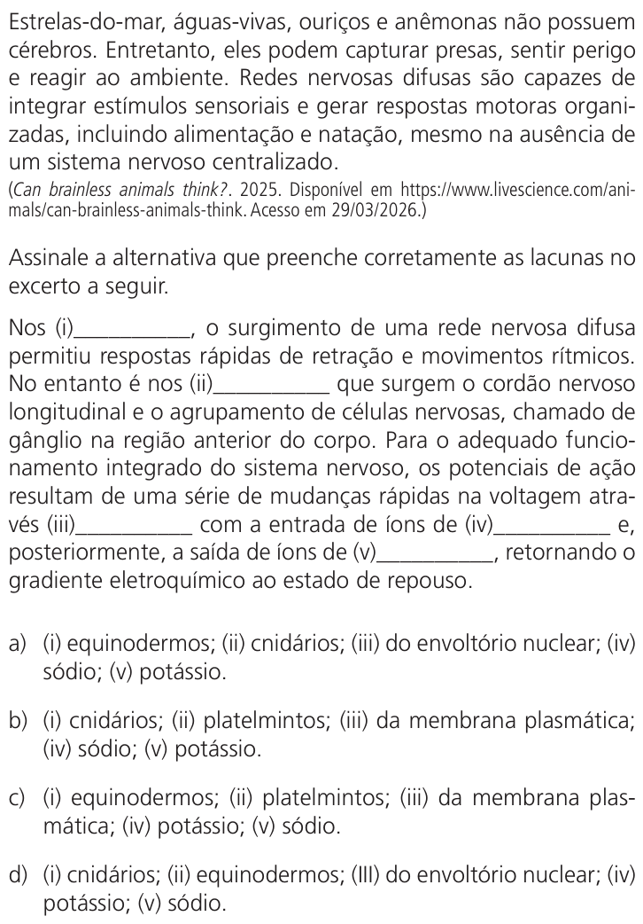 Questão 44 no caderno Q da UNICAMP 2027