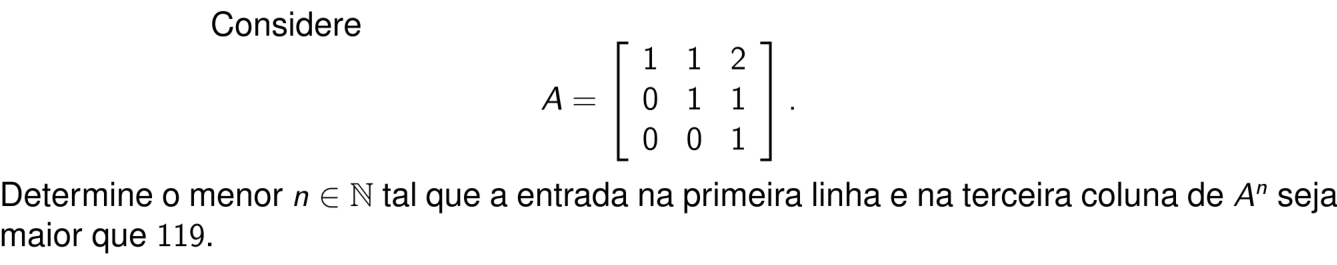 Questão 2 no caderno Matemática da 2ª fase do ITA 2026