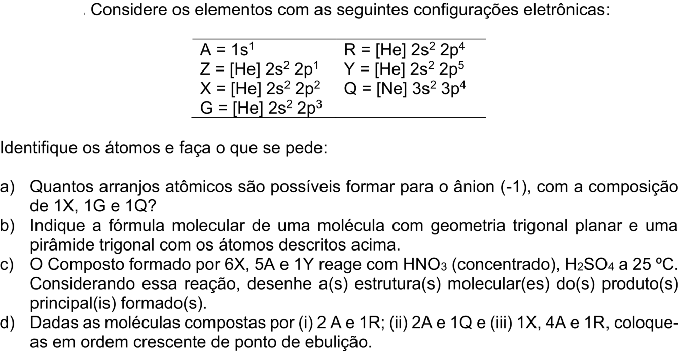 Questão 5 no caderno Química da 2ª fase do ITA 2026