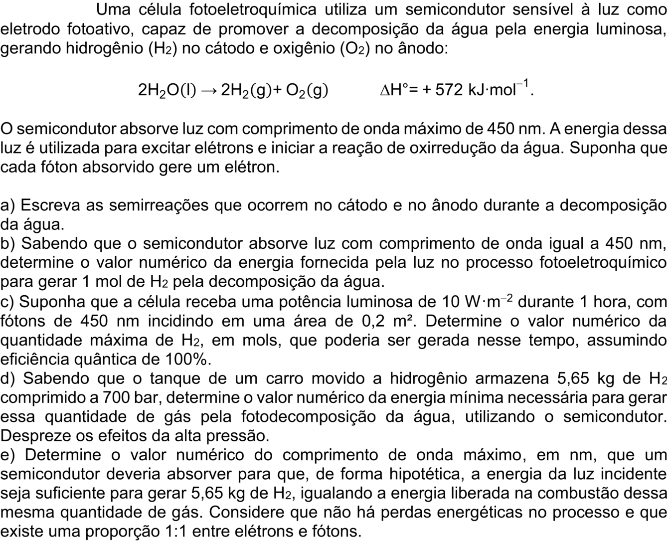 Questão 7 no caderno Química da 2ª fase do ITA 2026