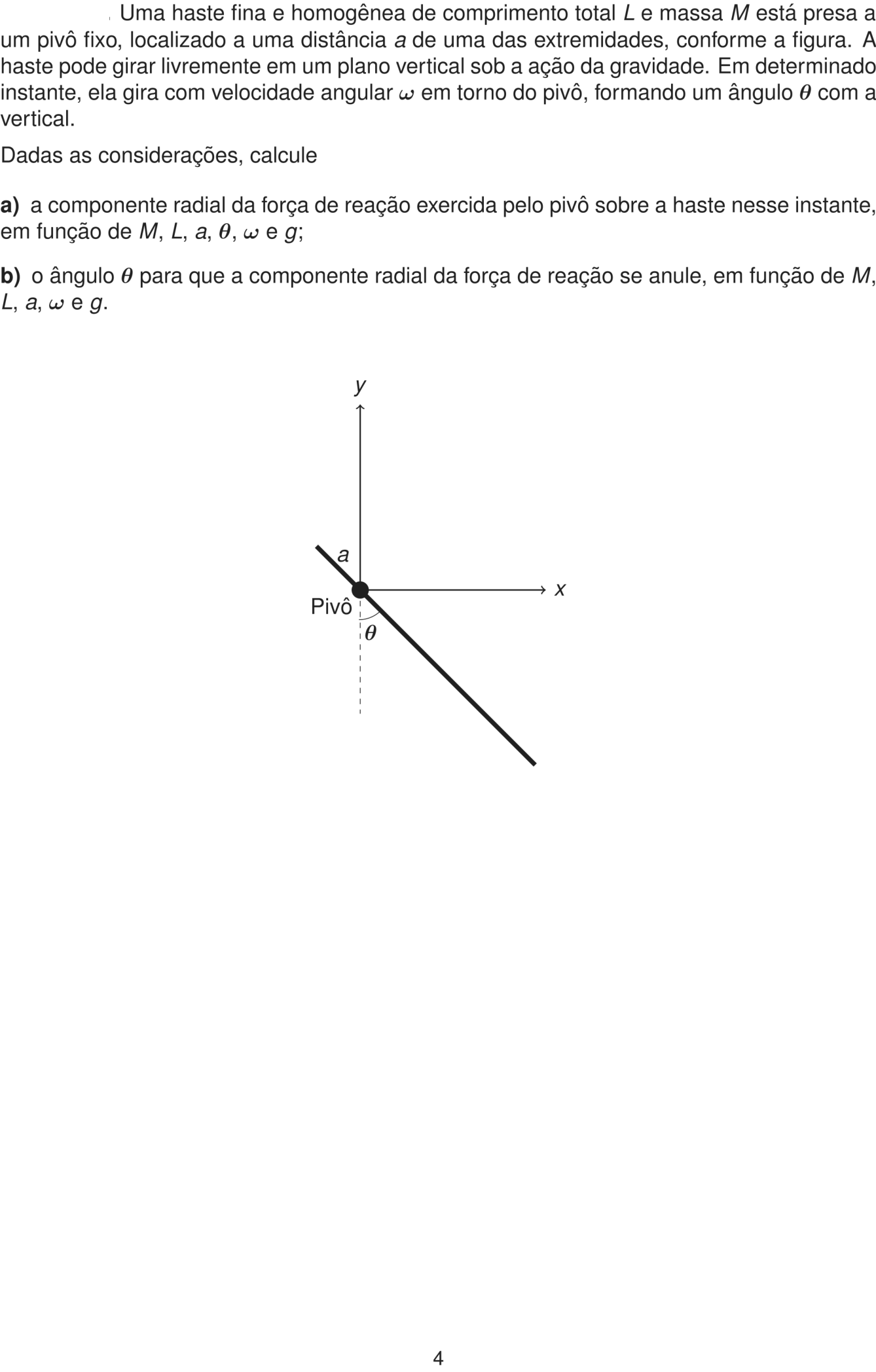 Questão 3 no caderno Física da 2ª fase do ITA 2026