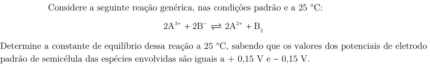 Questão 6 no caderno Química da 2ª fase do ITA 2019