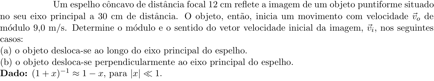 Questão 4 no caderno Física da 2ª fase do ITA 2019