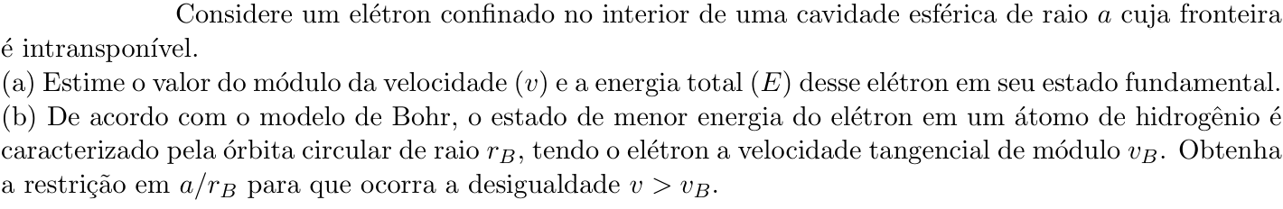 Questão 10 no caderno Física da 2ª fase do ITA 2019