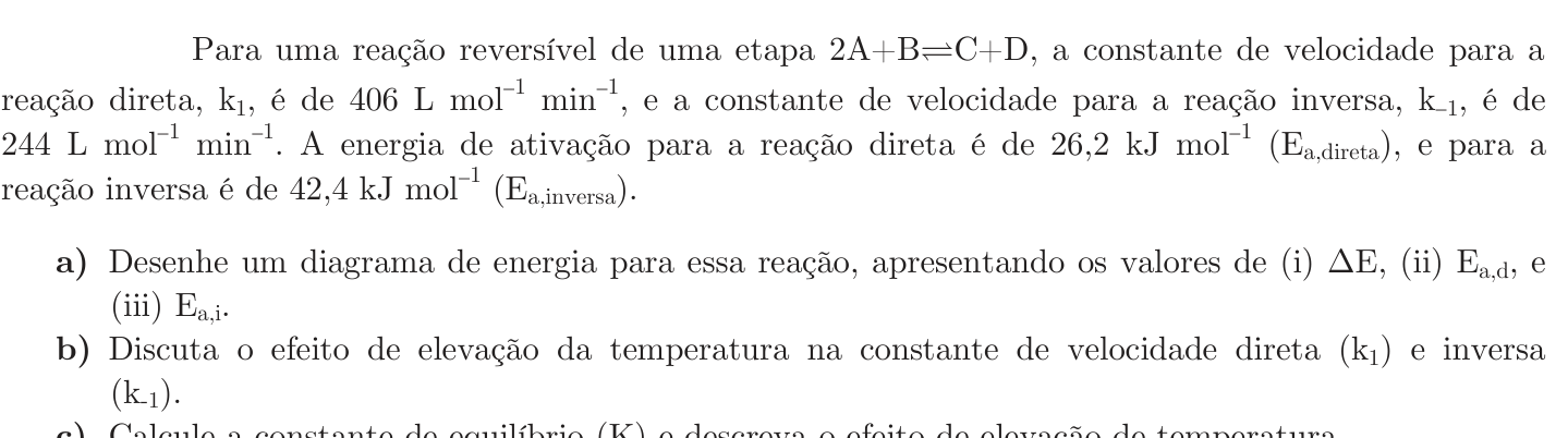 Questão 1 no caderno Química da 2ª fase do ITA 2020