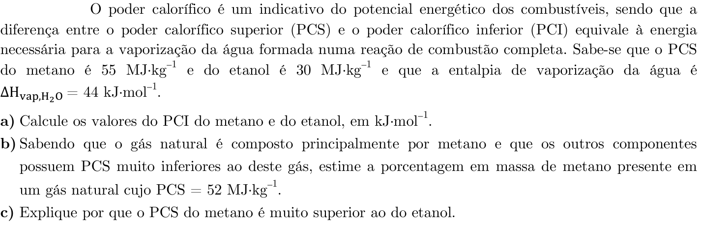 Questão 4 no caderno Química da 2ª fase do ITA 2021