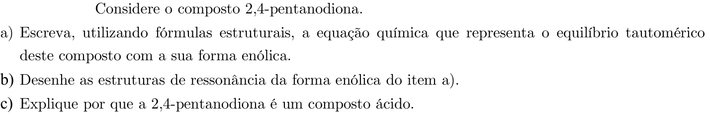 Questão 10 no caderno Química da 2ª fase do ITA 2021