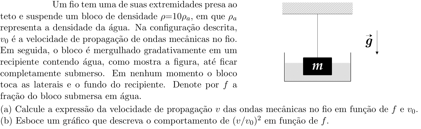 Questão 6 no caderno Física da 2ª fase do ITA 2021