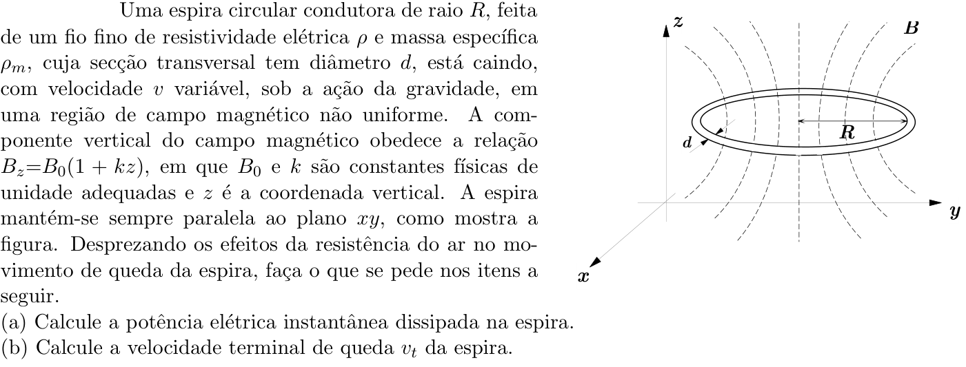 Questão 9 no caderno Física da 2ª fase do ITA 2021