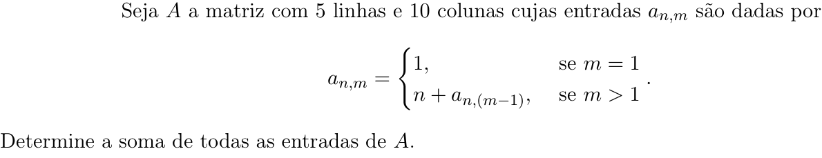 Questão 3 no caderno Matemática da 2ª fase do ITA 2022