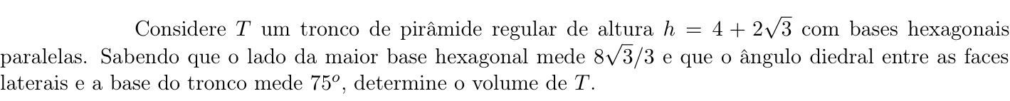 Questão 7 no caderno Matemática da 2ª fase do ITA 2022