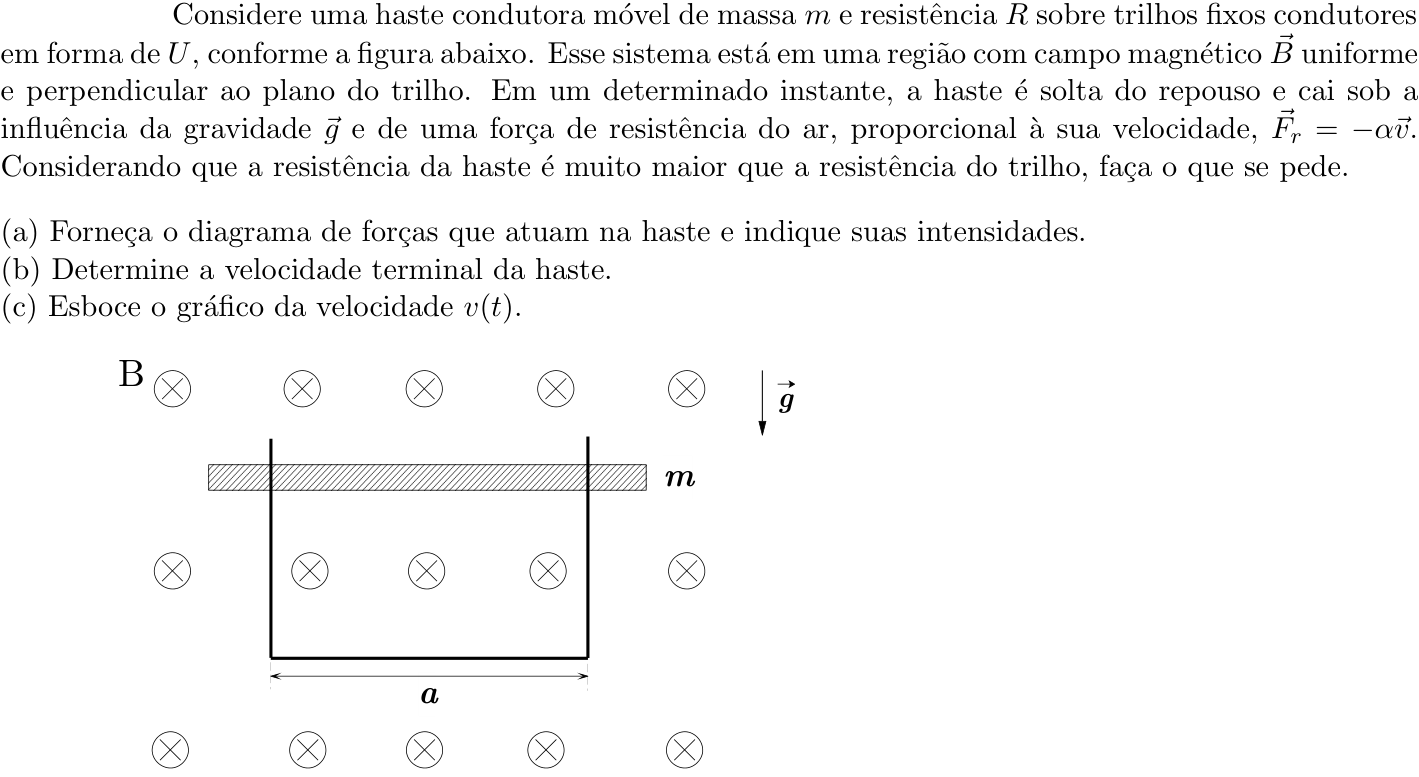Questão 9 no caderno Física da 2ª fase do ITA 2022