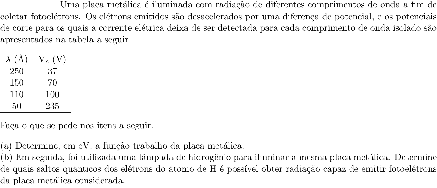 Questão 10 no caderno Física da 2ª fase do ITA 2022