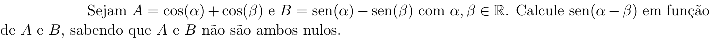 Questão 5 no caderno Matemática da 2ª fase do ITA 2023
