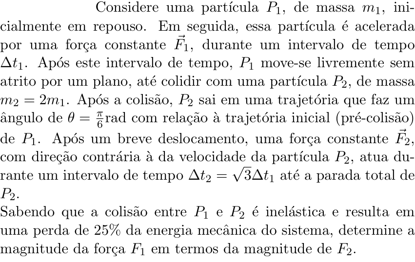 Questão 2 no caderno Física da 2ª fase do ITA 2023