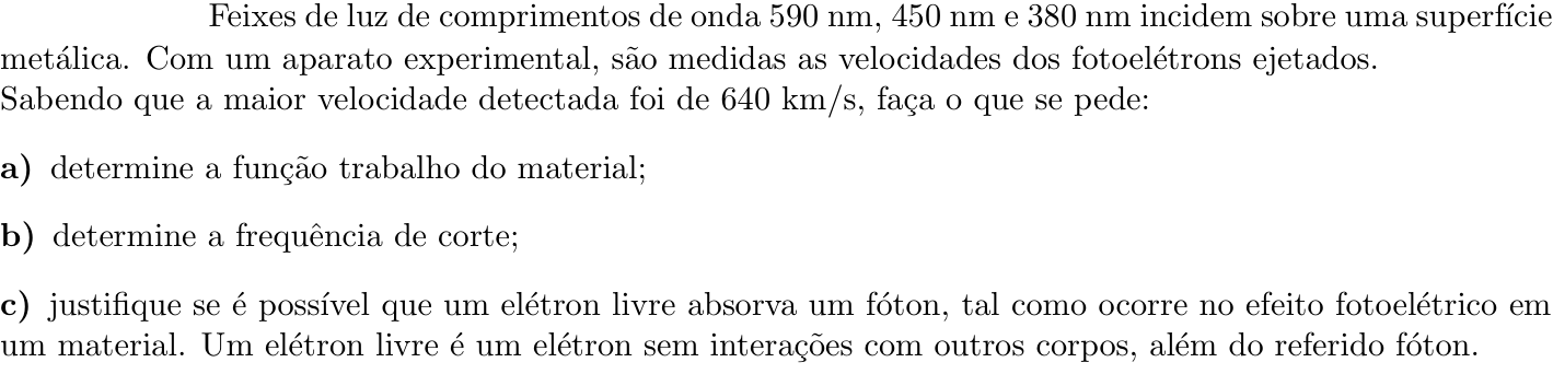 Questão 10 no caderno Física da 2ª fase do ITA 2023