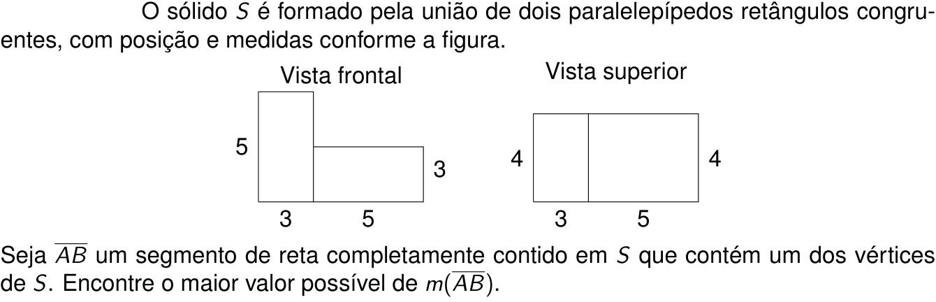 Questão 6 no caderno Matemática da 2ª fase do ITA 2024