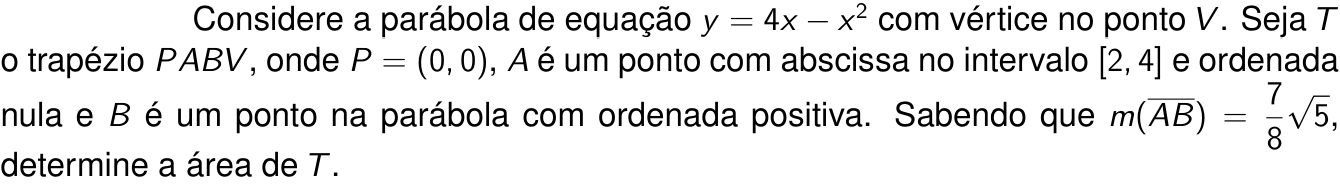 Questão 8 no caderno Matemática da 2ª fase do ITA 2024