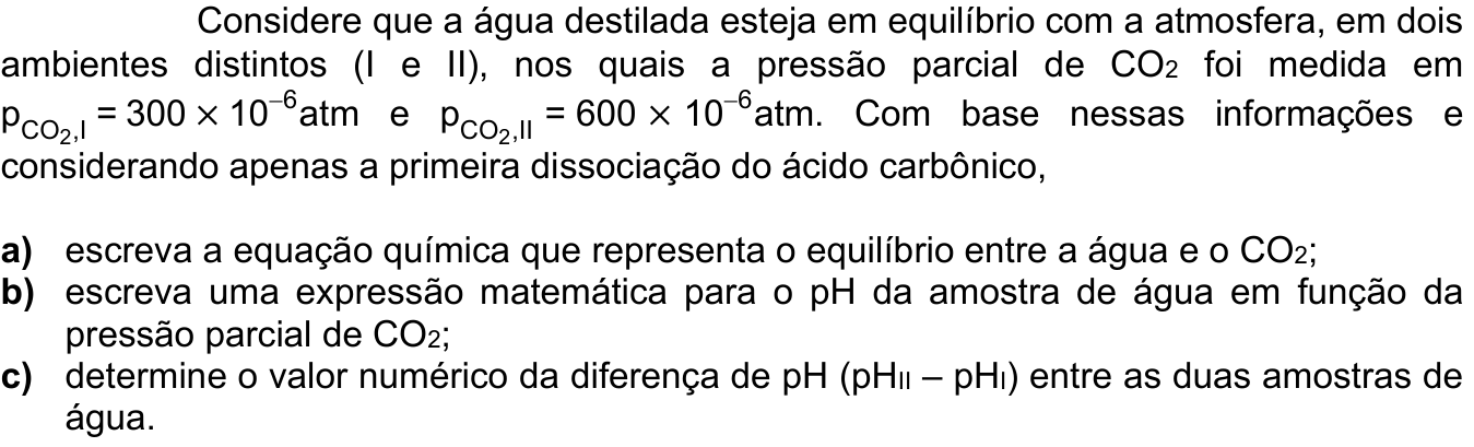 Questão 6 no caderno Química da 2ª fase do ITA 2024