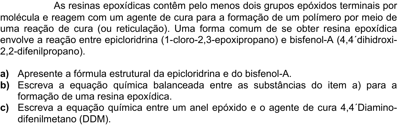 Questão 8 no caderno Química da 2ª fase do ITA 2024