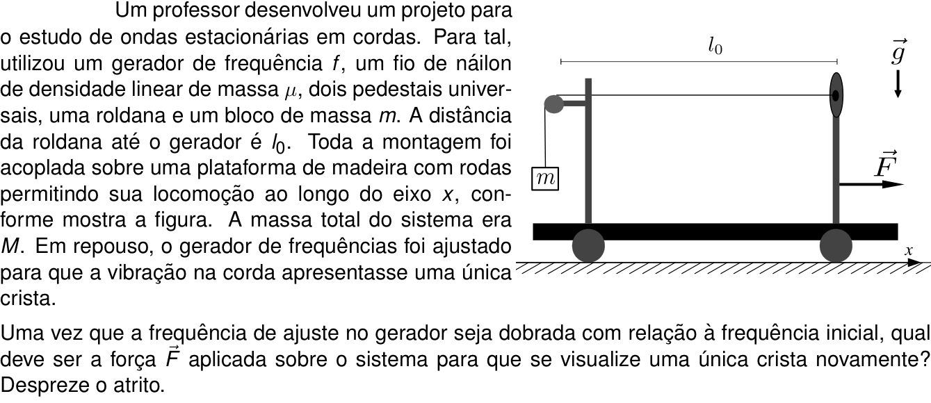Questão 2 no caderno Física da 2ª fase do ITA 2024