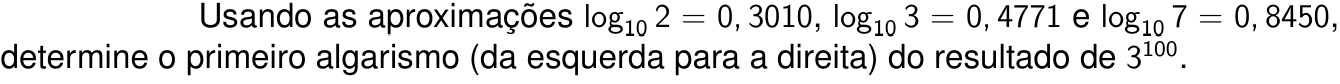 Questão 5 no caderno Matemática da 2ª fase do ITA 2025