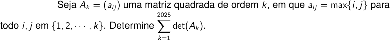 Questão 8 no caderno Matemática da 2ª fase do ITA 2025
