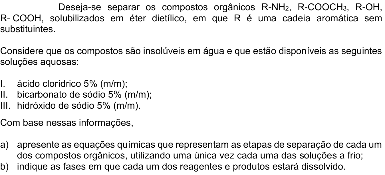 Questão 7 no caderno Química da 2ª fase do ITA 2025