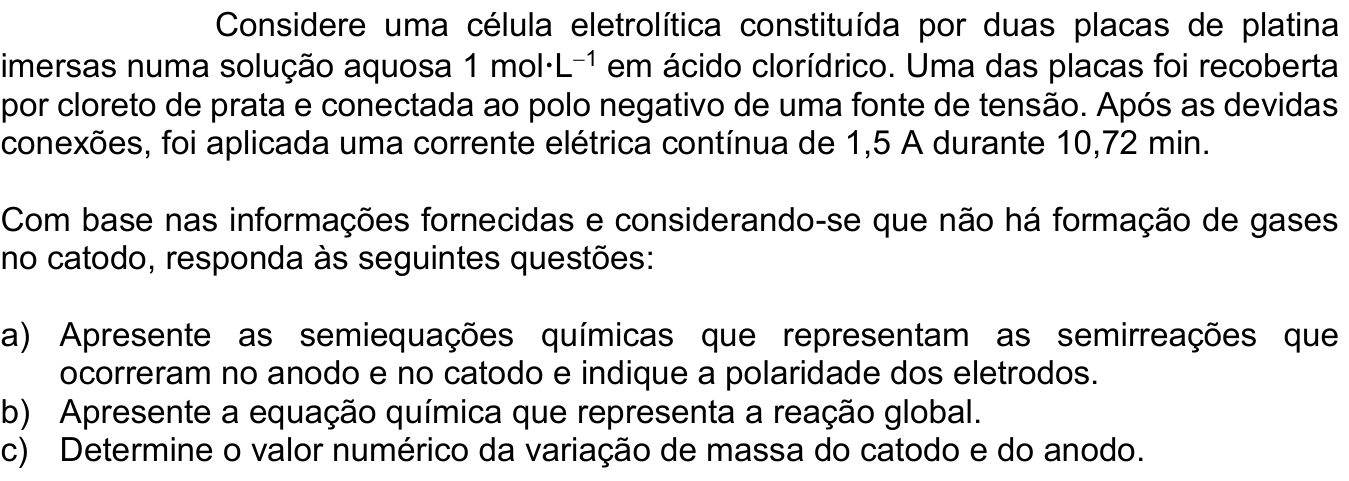 Questão 10 no caderno Química da 2ª fase do ITA 2025