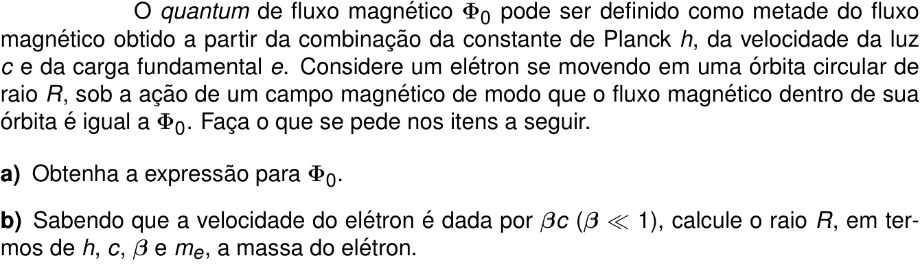 Questão 1 no caderno Física da 2ª fase do ITA 2025