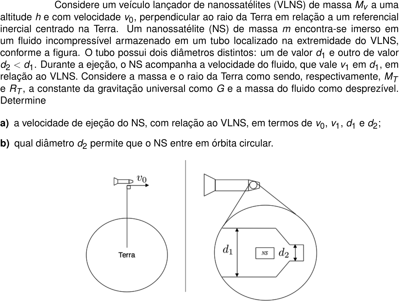 Questão 5 no caderno Física da 2ª fase do ITA 2025