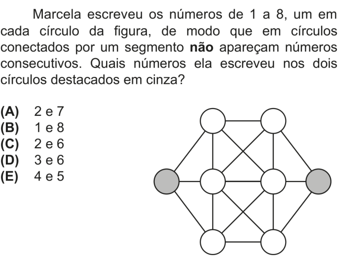 Questão 7 no caderno Nível 1 da OBMEP 2025