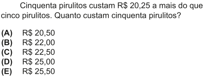 Questão 12 no caderno Nível 1 da OBMEP 2025
