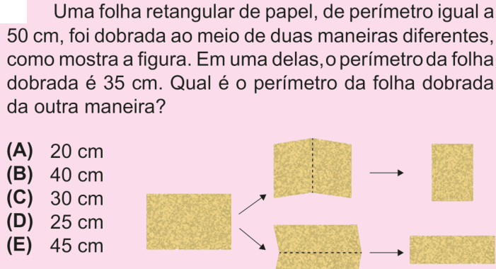 Questão 3 no caderno Nível 2 da OBMEP 2025