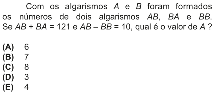 Questão 9 no caderno Nível 2 da OBMEP 2025
