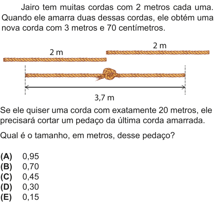 Questão 13 no caderno Nível 2 da OBMEP 2025