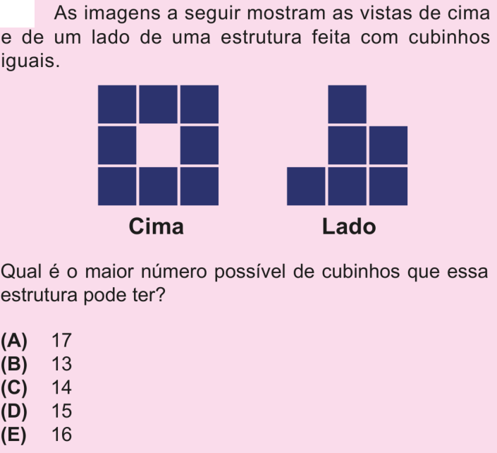 Questão 16 no caderno Nível 2 da OBMEP 2025