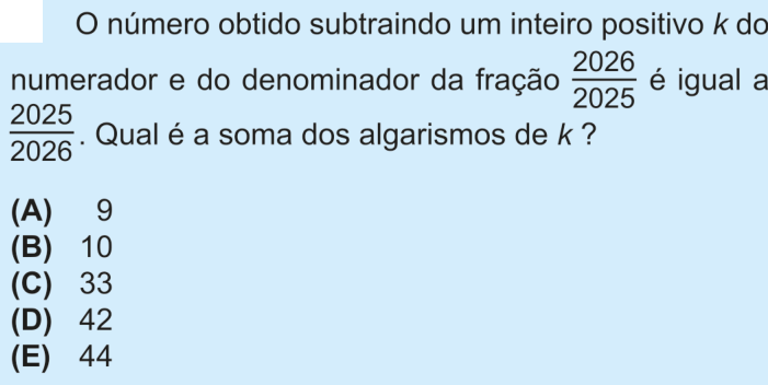 Questão 4 no caderno Nível 3 da OBMEP 2025