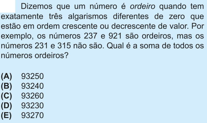 Questão 18 no caderno Nível 3 da OBMEP 2025